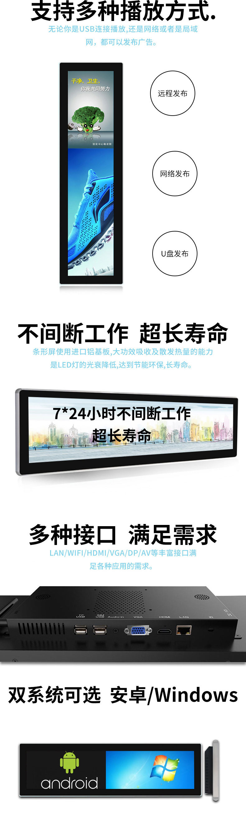 多種接口，能夠滿足不同的應用需求