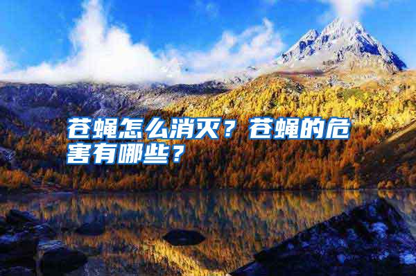 蒼蠅怎么消滅？蒼蠅的危害有哪些？