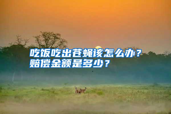 吃飯吃出蒼蠅該怎么辦？賠償金額是多少？