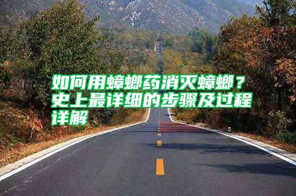 如何用蟑螂藥消滅蟑螂？史上最詳細的步驟及過程詳解