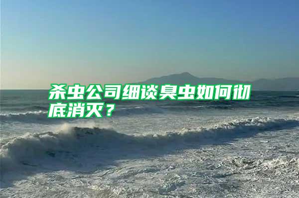 殺蟲(chóng)公司細(xì)談臭蟲(chóng)如何徹底消滅?