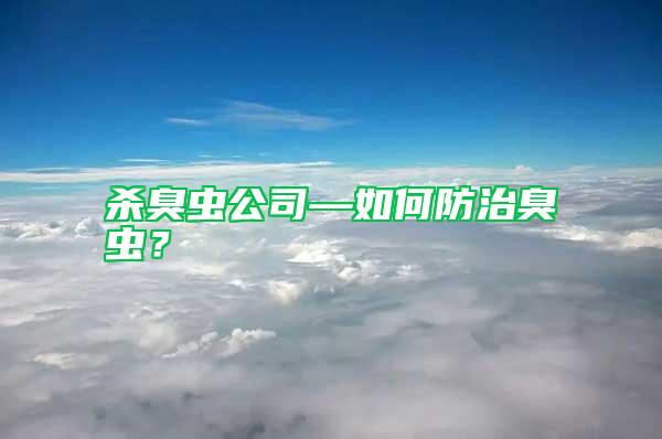 殺臭蟲公司—如何防治臭蟲？