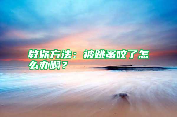 教你方法：被跳蚤咬了怎么辦?。?/></p>
             <p style=