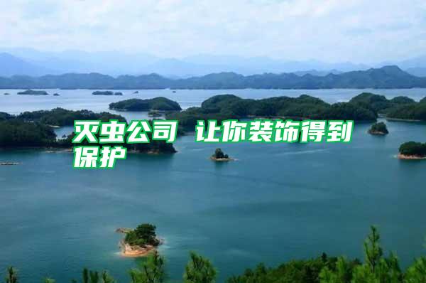 滅蟲(chóng)公司 讓你裝飾得到保護(hù)