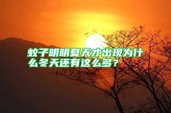 蚊子明明夏天才出現為什么冬天還有這么多？
