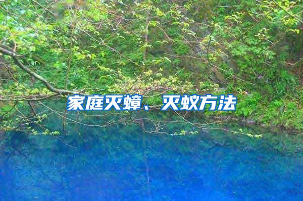 家庭滅蟑、滅蟻方法