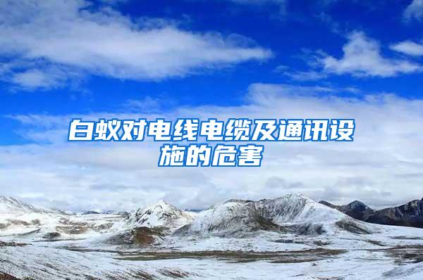 白蟻對電線電纜及通訊設(shè)施的危害