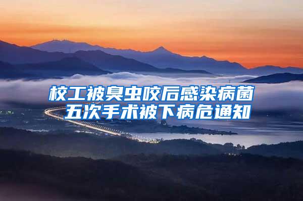校工被臭蟲咬后感染病菌 五次手術(shù)被下病危通知