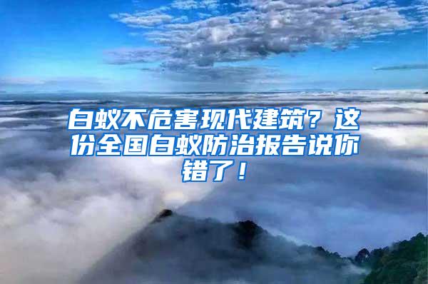 白蟻不危害現代建筑？這份全國白蟻防治報告說你錯了！