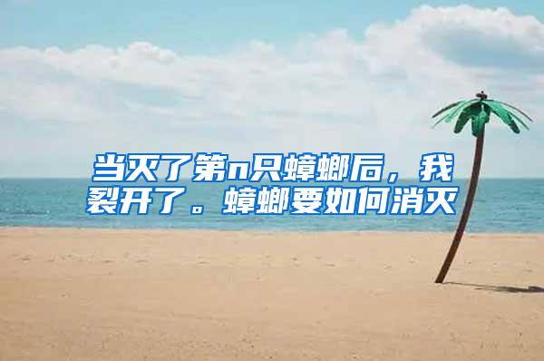 當滅了第n只蟑螂后，我裂開了。蟑螂要如何消滅