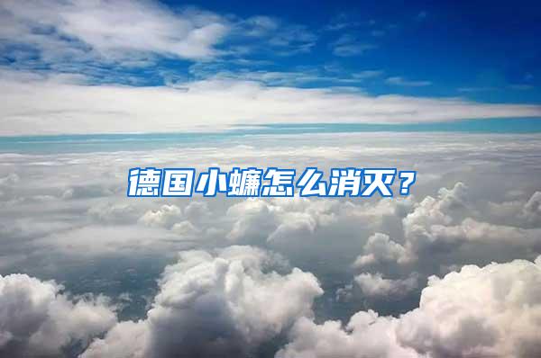 德國小蠊怎么消滅？